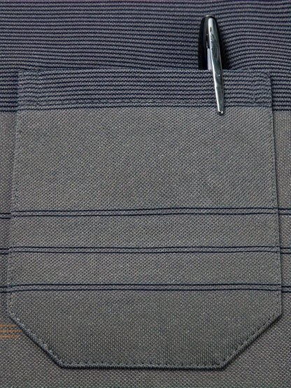 Men's Vintage-Inspired Striped Shirt with Chest Pocket - Breathable, Long Sleeve, Button Detail for Golf & Outdoor Activities
