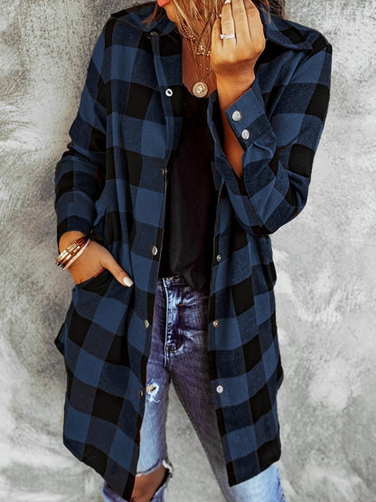 Relaxed Fit Plaid Shacket - Montero Milan