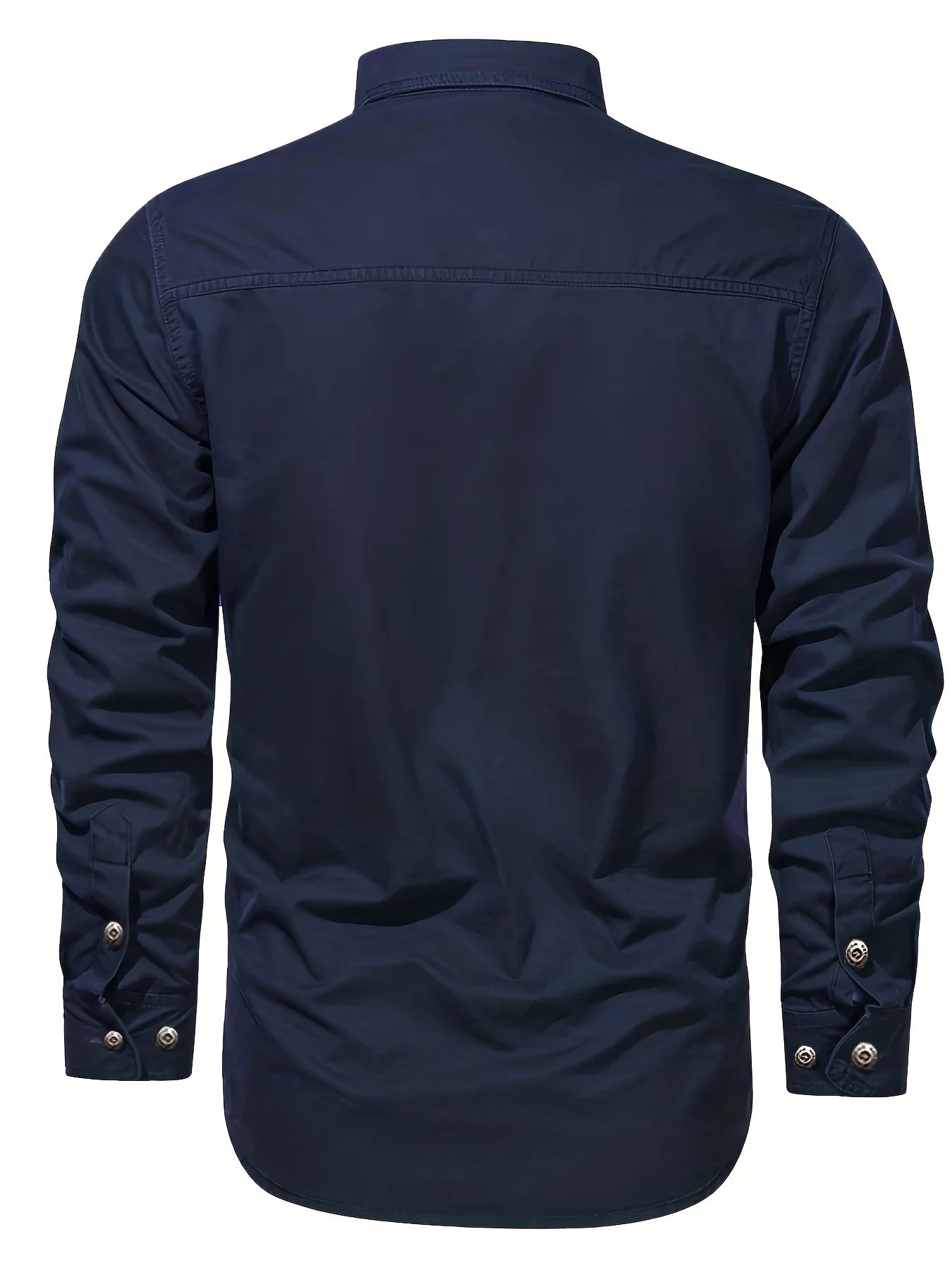 Men's Heavyweight Long Sleeve Shirt - Button-Up Formal & informal Shirt in, Classic Collar, Chest Pocket - Machine Washable Work, Outdoor, Everyday Shirt for Men - Spring/Fall Essential, Outdoor Casual Wear, Nonstretch Fabric