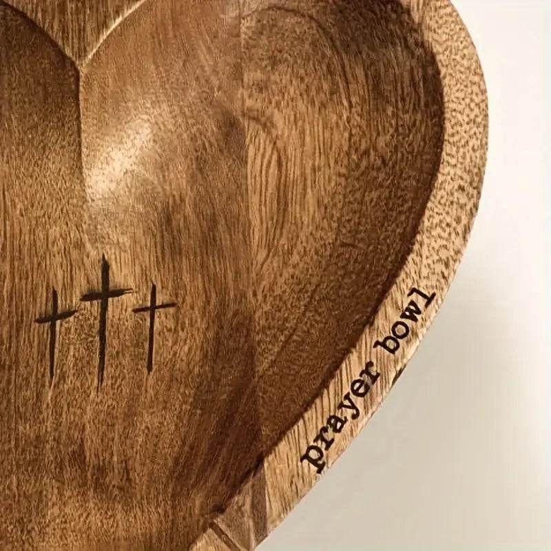 Heart-Shaped Wooden Prayer Bowl - Montero Milan