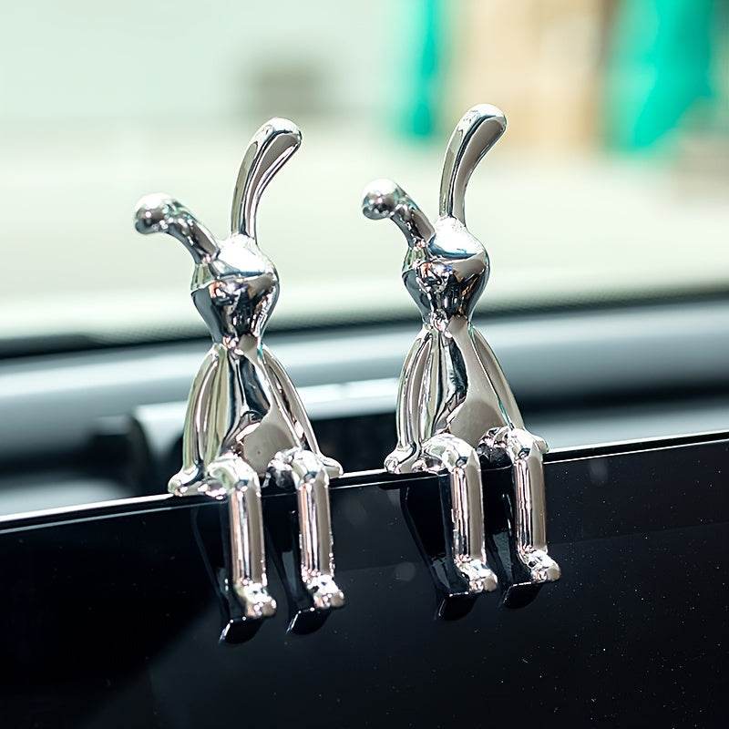 Nordic Silver Bunny Figurines – Set of 2 - Montero Milan
