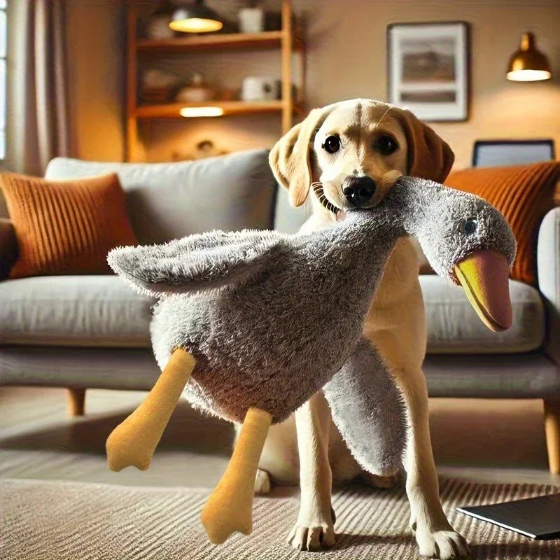 1pc White/Grey/Brown Soft Plush Toy, Duck-Companion Play Toy for Dogs, Release Dog Energy, Suitable for Large, Medium and Small Pets