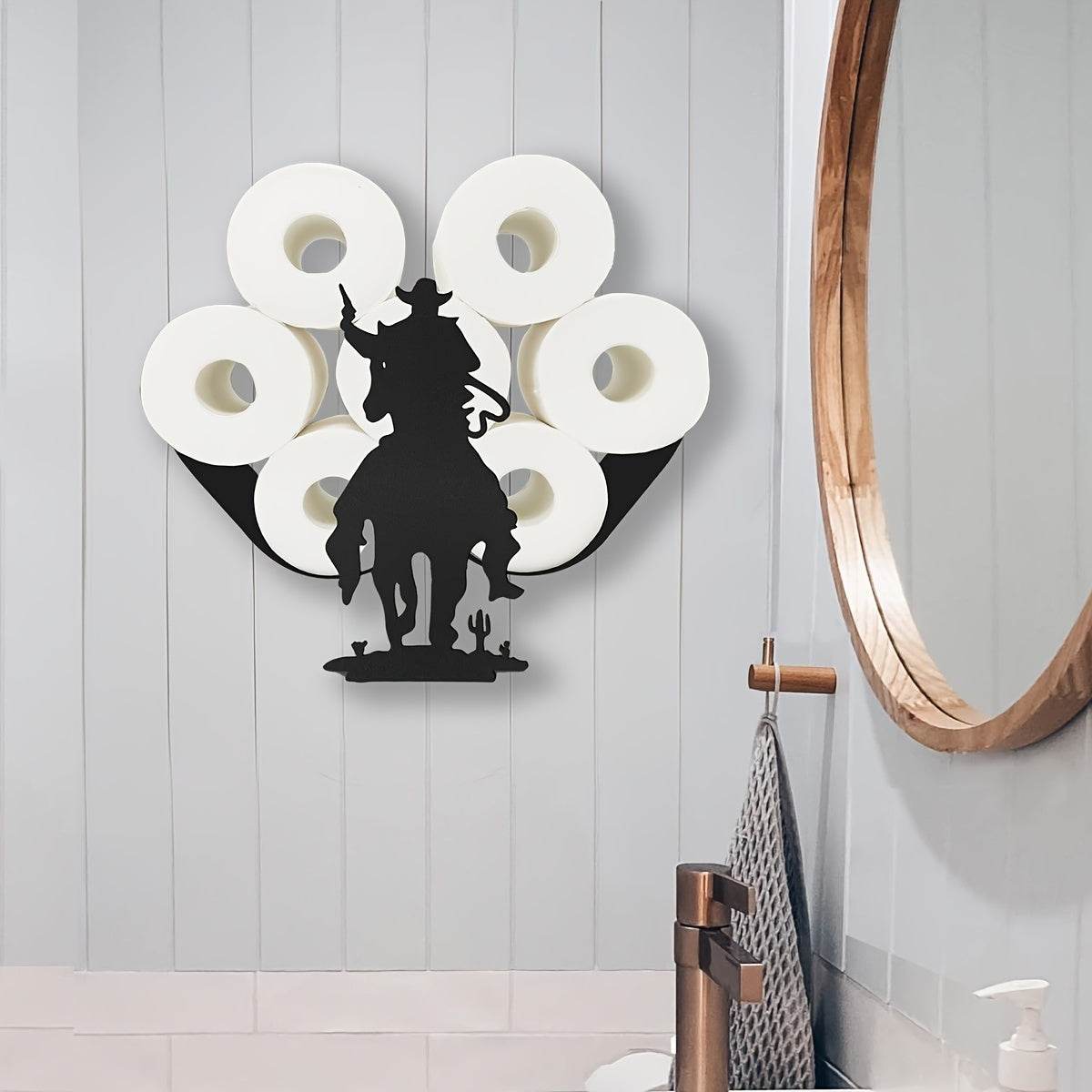 Western Cowboy Toilet Paper Holder Rack - Montero Milan
