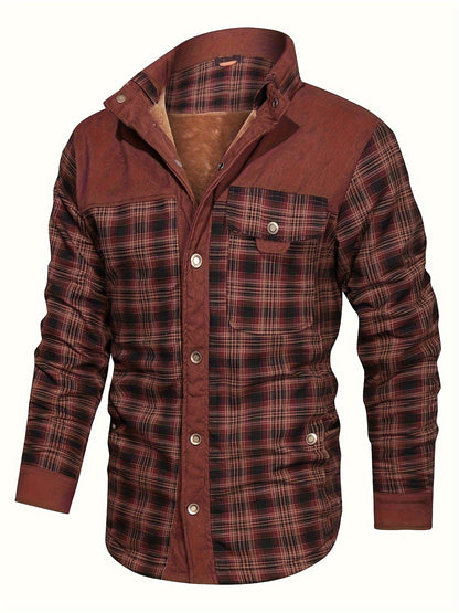 Fleece-Lined Plaid Jacket