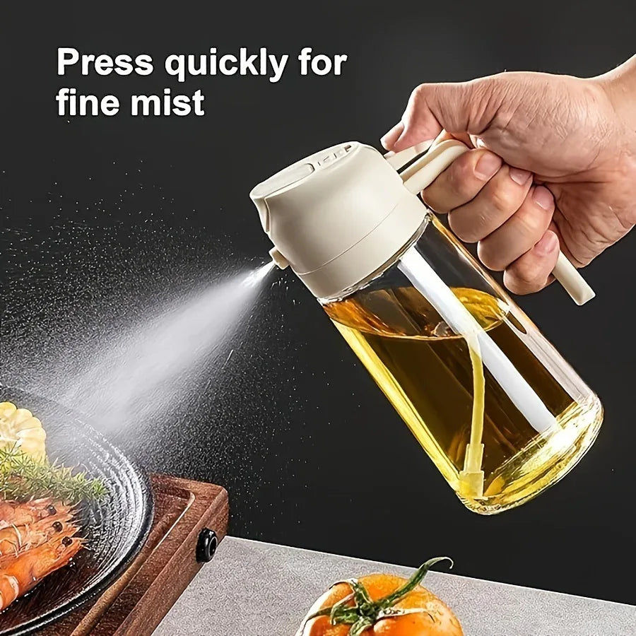 Montero Milan 1 Portable Olive Oil Sprayer and Pourer | 470ML Plastic Kitchen Oil Bottle for Cooking, BBQ, Air Fryers, Baking, Salads