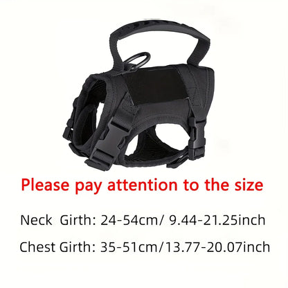 Tactical Cat Vest with Adjustable Straps & Red Cross Patch - Durable 600D Nylon Chest Harness for Small Dogs & Cats, Secure Leash Attachment, Ergonomic Design for Training & Outdoor Adventures, Cat Vest Harness, Adventure Pet