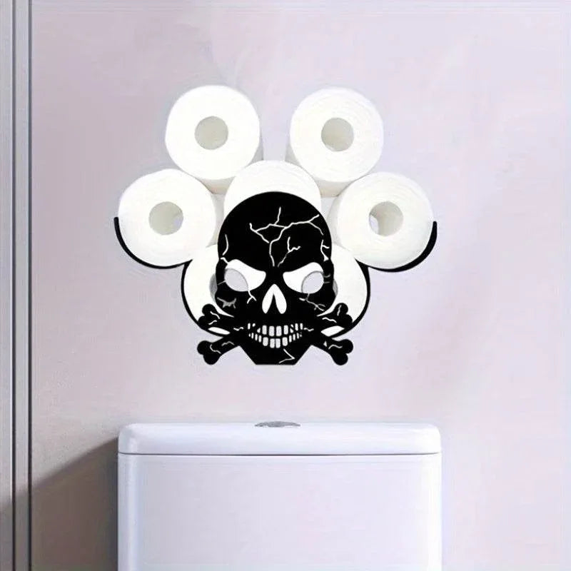 Skull Toilet Paper Holder Rack - Montero Milan