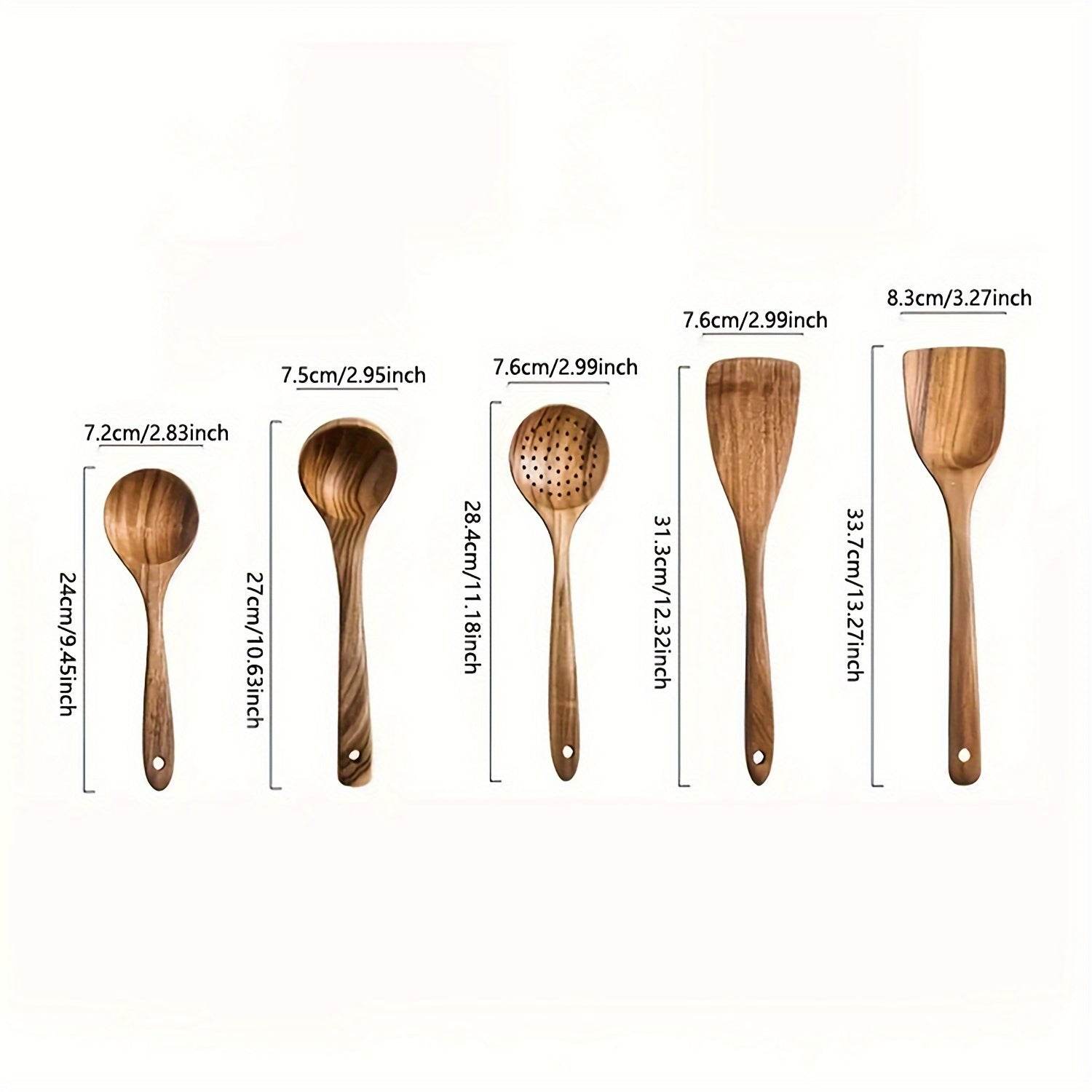 Natural Wood Kitchen Utensil Set (5PCs) - Montero Milan