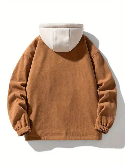 False Two-Piece Hooded Basketball Jacket - Montero Milan