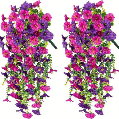 UV-Resistant Hanging Morning Glory Flowers (2-Pack) - Montero Milan