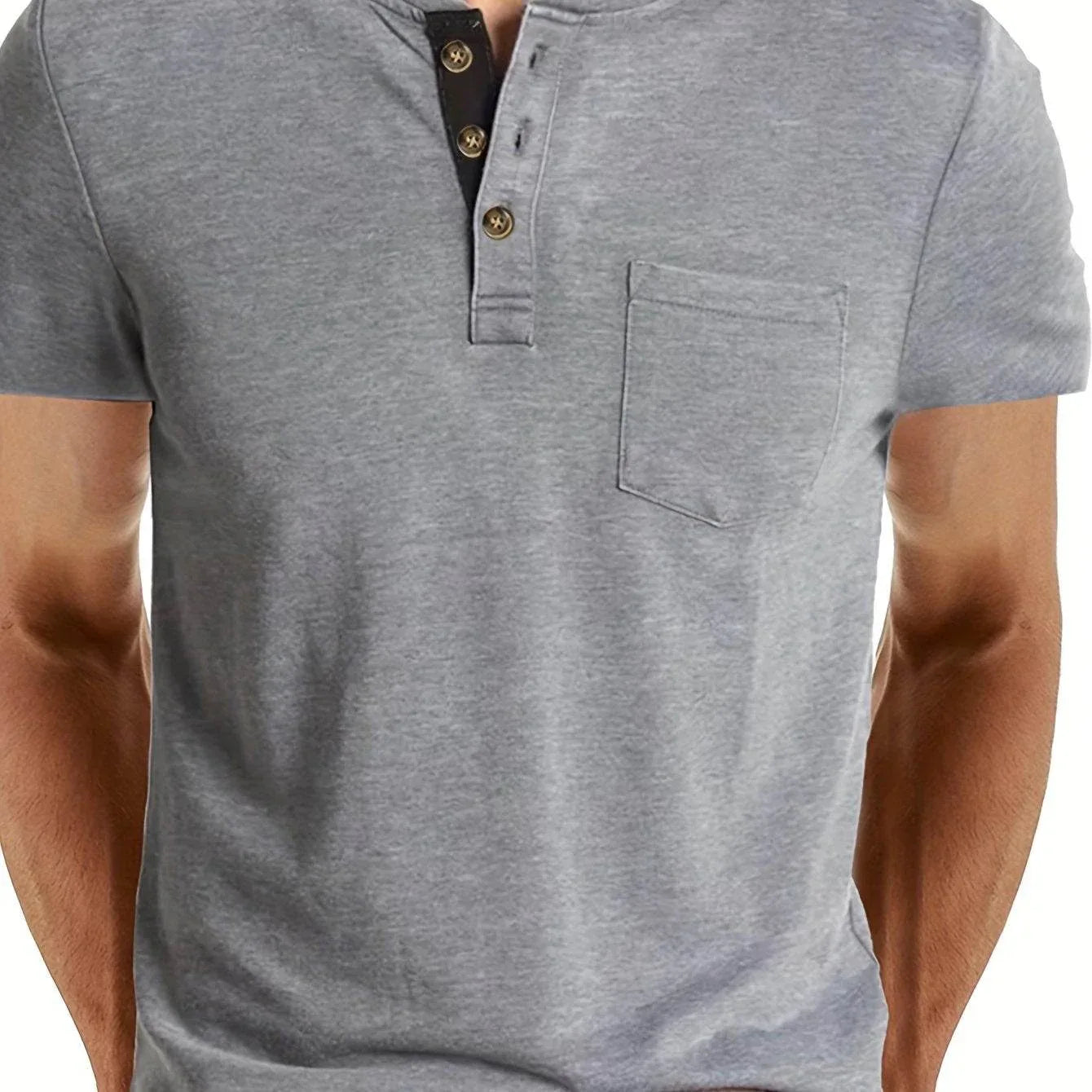 Men's Classic Cotton Blend Henley Tee - Montero Milan