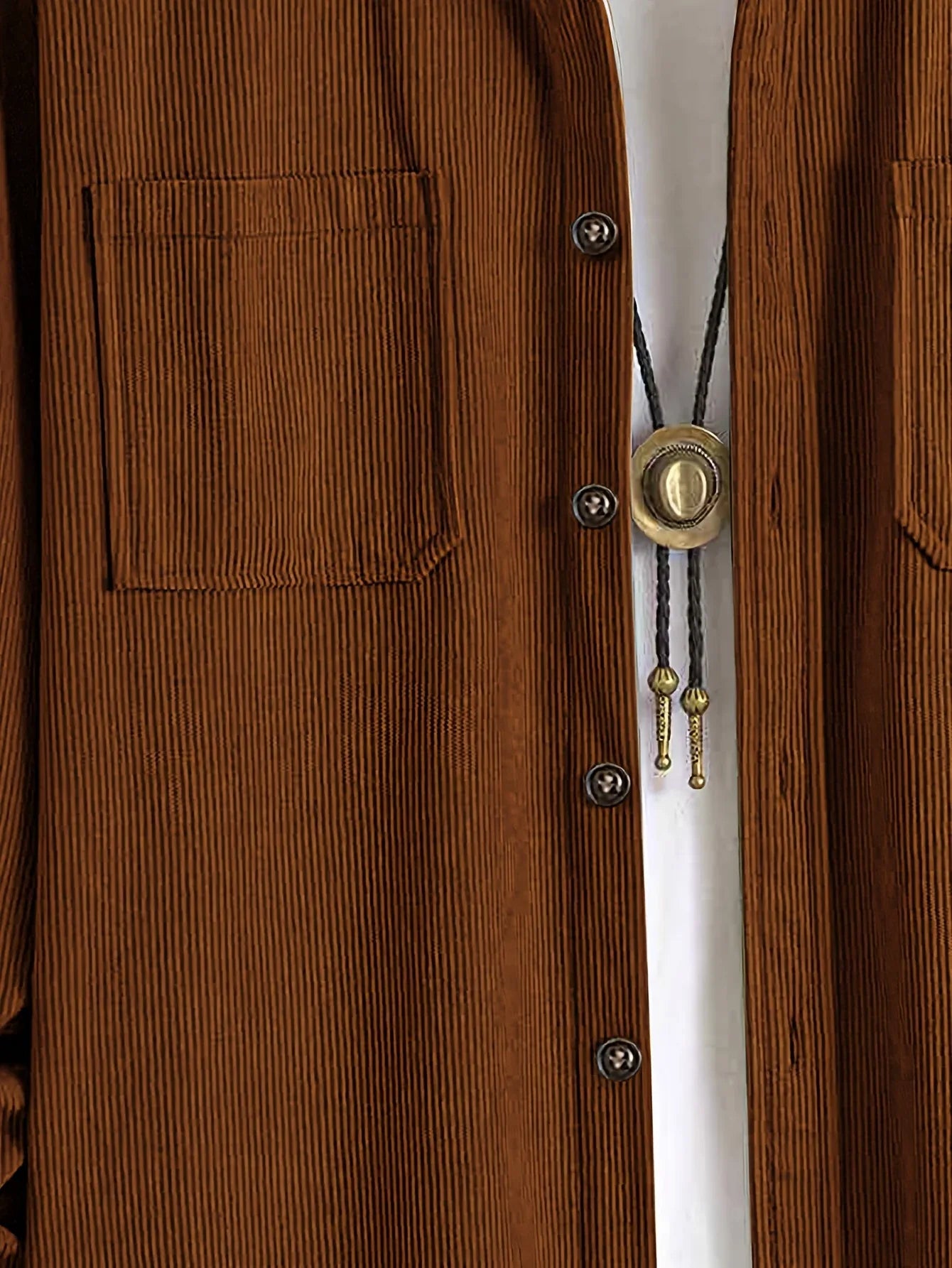 Men'S Corduroy Casual Shirt Jacket - Classic Collar, Button-Up Long Sleeve with Double Chest Pockets, Light Blue, Perfect for Spring & Fall, Everyday Fashion, Street Style, and Office Wear