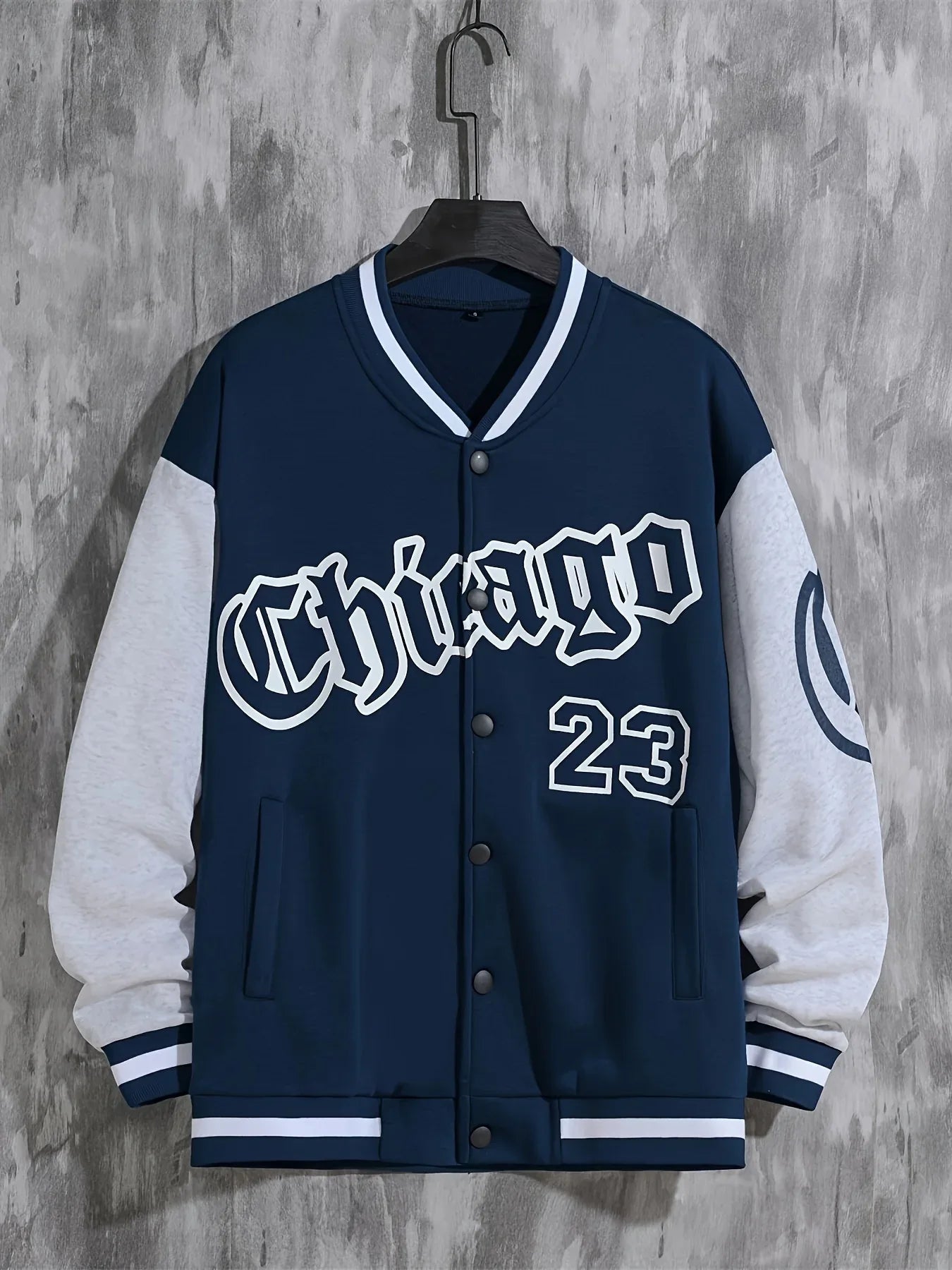 Spring And Autumn Street Men's Fashion Trend Loose Casual Baseball Uniform Jacket, Suitable For Outdoor And Dating