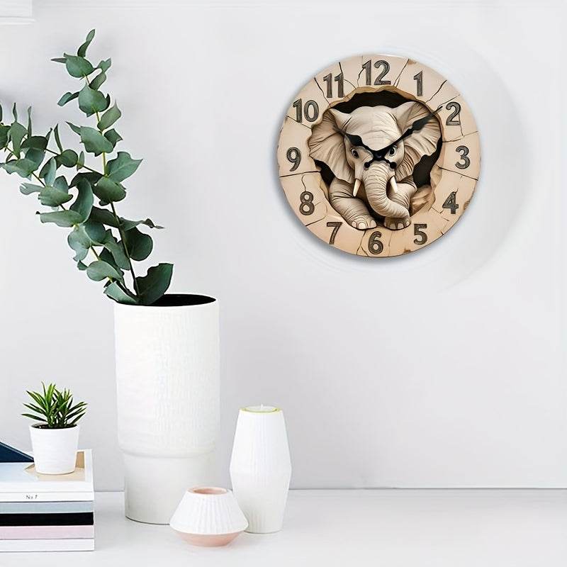 Creative Elephant Silent Wall Clock Ideal Home Decor - Montero Milan