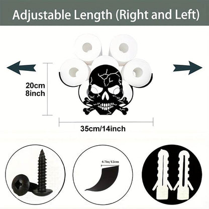 Skull Toilet Paper Holder Rack - Montero Milan