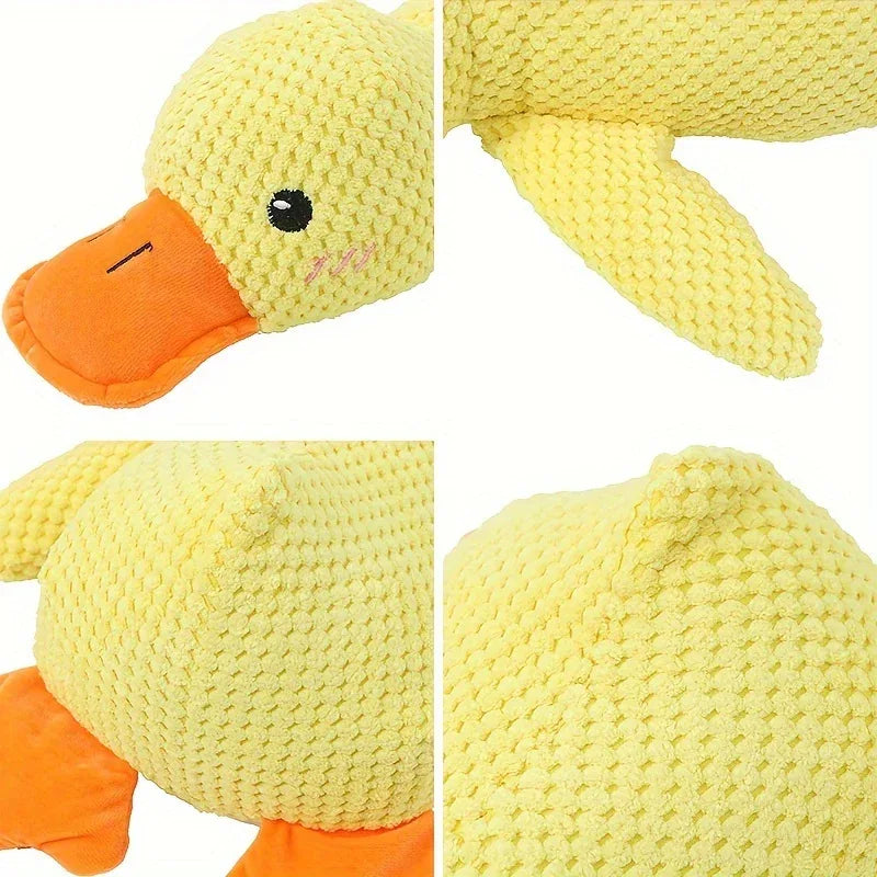 SweetS Large Dog Chew Toy - Heavy-Duty Plush Chew Proof Duck, Interactive Squeaker, for Puppies & Adult Dogs, Teeth Cleaning, No Batteries Needed, Safe for Aggressive Chewers - Ideal for Golden Retrievers, Corgis, Cats - Dura