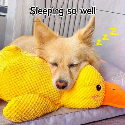 SweetS Large Dog Chew Toy - Heavy-Duty Plush Chew Proof Duck, Interactive Squeaker, for Puppies & Adult Dogs, Teeth Cleaning, No Batteries Needed, Safe for Aggressive Chewers - Ideal for Golden Retrievers, Corgis, Cats - Dura