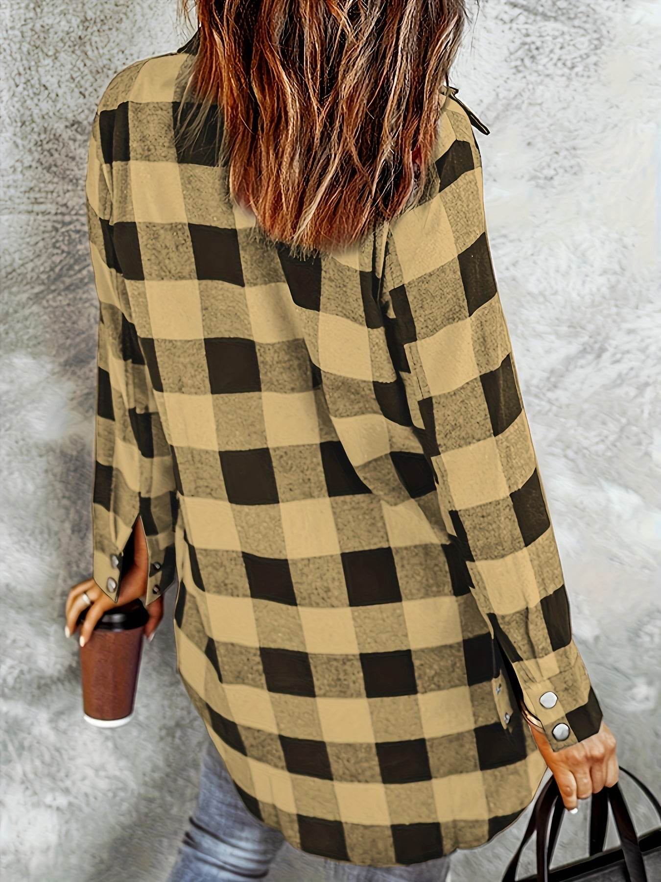 Relaxed Fit Plaid Shacket - Montero Milan