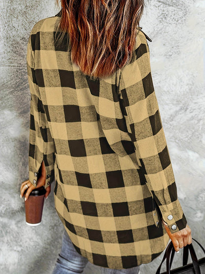 Relaxed Fit Plaid Shacket - Montero Milan