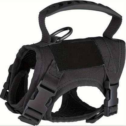 Tactical Cat Vest with Adjustable Straps & Red Cross Patch - Durable 600D Nylon Chest Harness for Small Dogs & Cats, Secure Leash Attachment, Ergonomic Design for Training & Outdoor Adventures, Cat Vest Harness, Adventure Pet