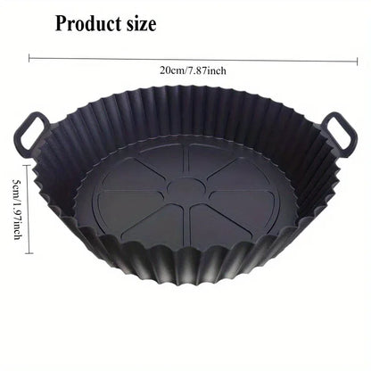 1pc Reusable Silicone Air Fryer Liner – Non-Stick Food-Grade, Universal Fit for All Air Fryers, Multi-Purpose Cooking Accessory, No Power Needed