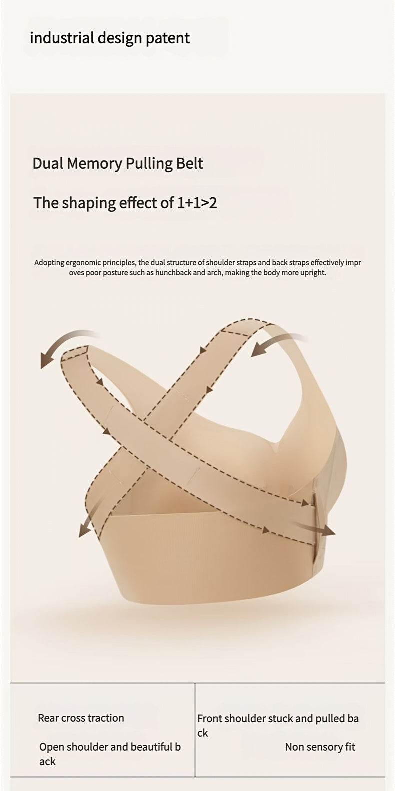 PostureEase™ 2-in-1 Posture Corrector Bra - Montero Milan