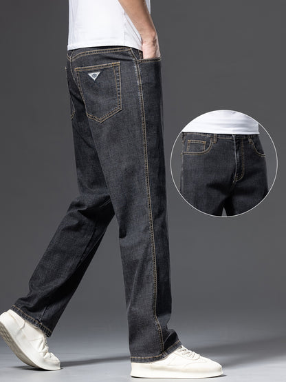 Geng Yuanshi High-End Summer Men's Jeans New Trend Fashion Straight-Leg Light Business Stretch Denim Pants, Autumn Essentials