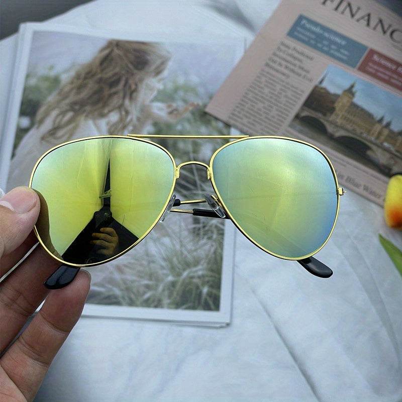 Unisex Retro Mirrored Aviator Sunglasses  - Montero Milan