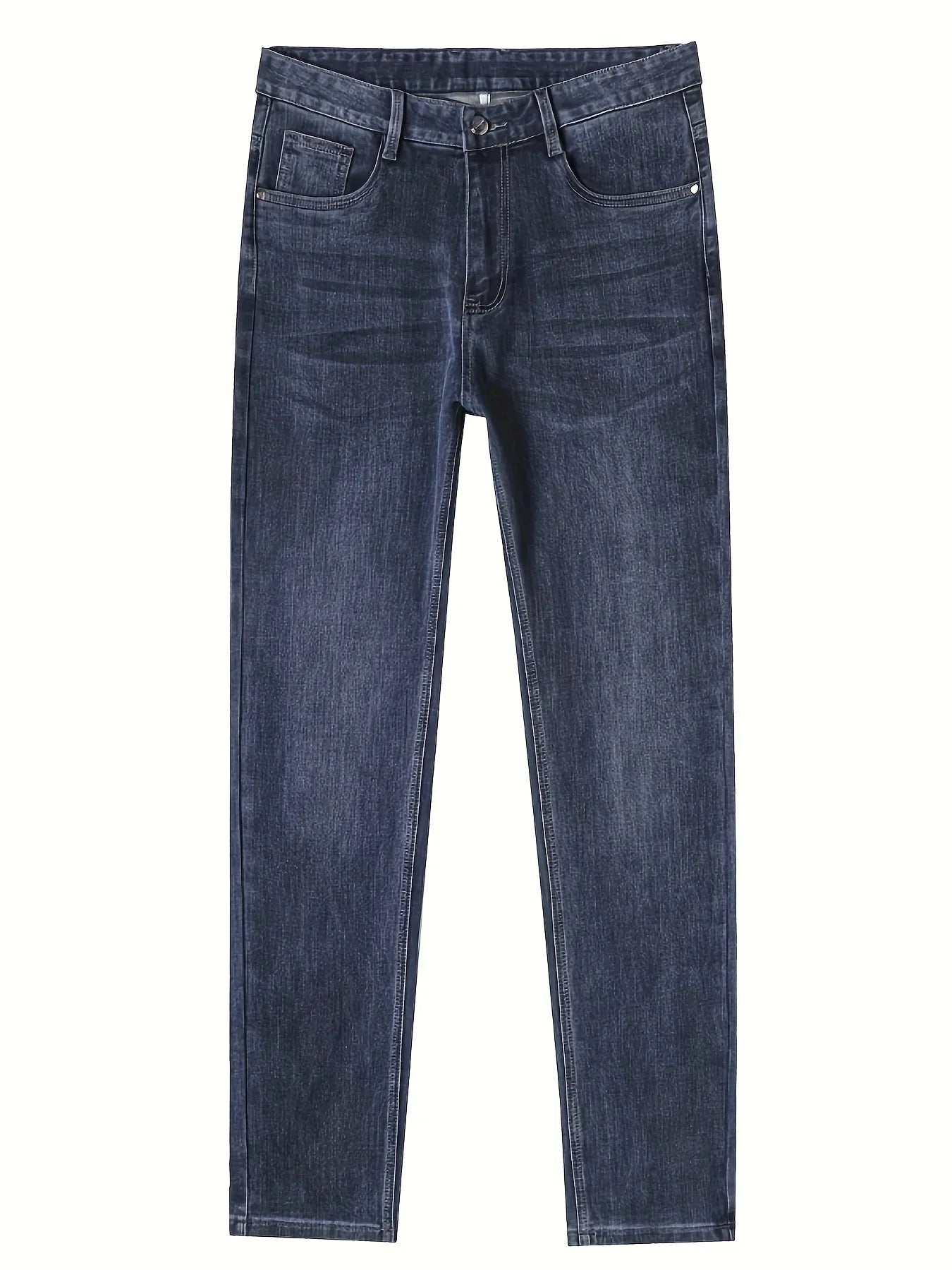 Premium Men's Jeans 2025 Trendy Slim Fit Straight-Leg Denim Pants for Autumn/Winter, Thick Casual Trousers for All Seasons