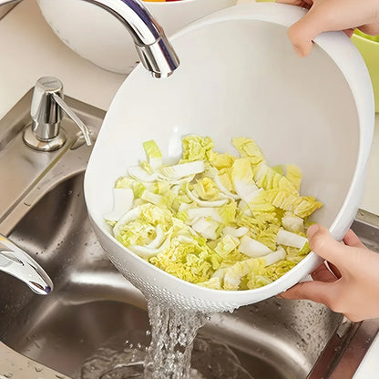 Montero Milan 1 Modern Plastic Multi-Purpose Kitchen Strainer - Fruit, Vegetable, Rice, and Grain Food Drain Basket - Kitchen Accessory Storage Basket