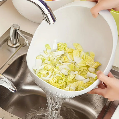Montero Milan 1 Modern Plastic Multi-Purpose Kitchen Strainer - Fruit, Vegetable, Rice, and Grain Food Drain Basket - Kitchen Accessory Storage Basket