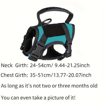Tactical Cat Vest with Adjustable Straps & Red Cross Patch - Durable 600D Nylon Chest Harness for Small Dogs & Cats, Secure Leash Attachment, Ergonomic Design for Training & Outdoor Adventures, Cat Vest Harness, Adventure Pet