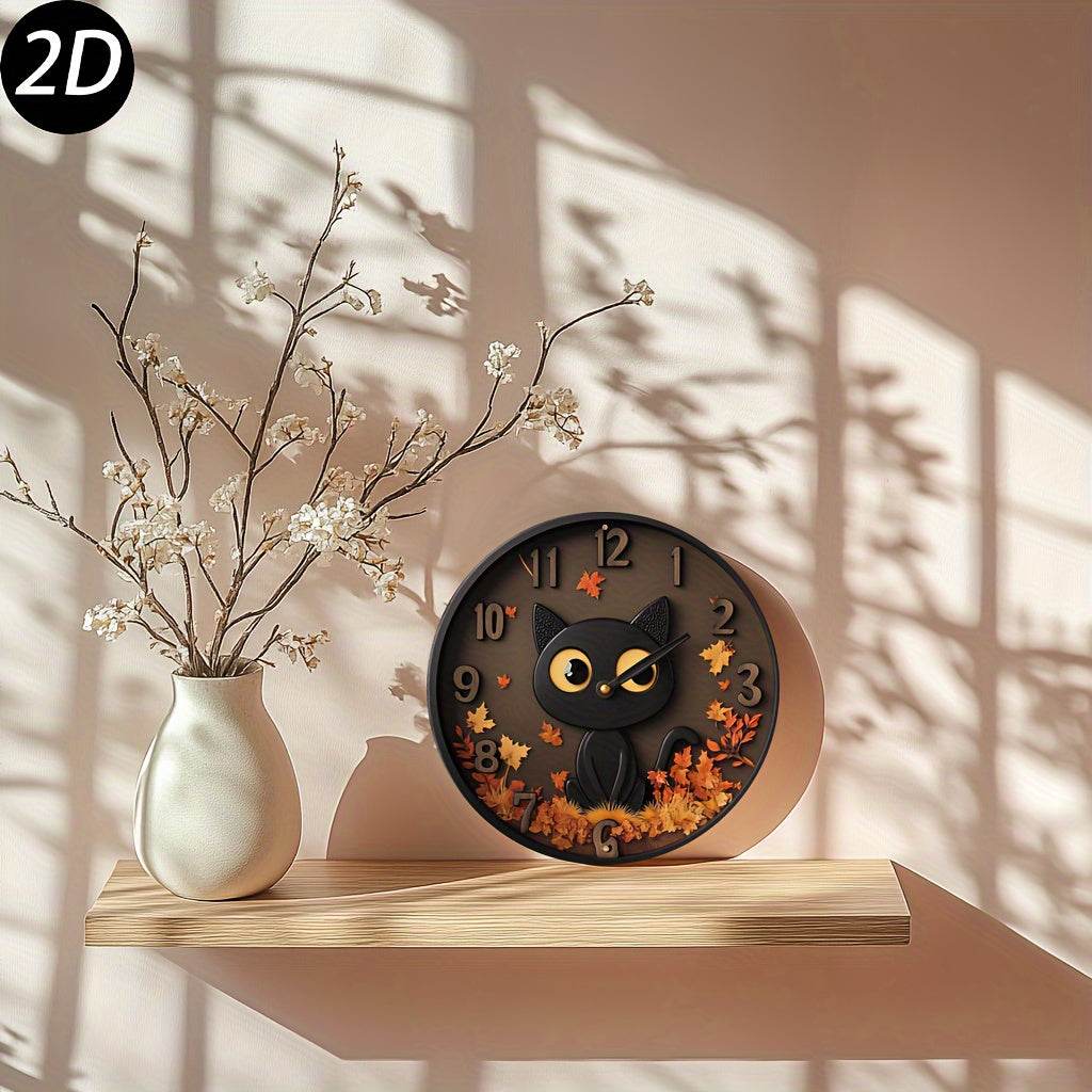 Autumn Kitty 2D Metal Wall Art Decor Sign - Montero Milan