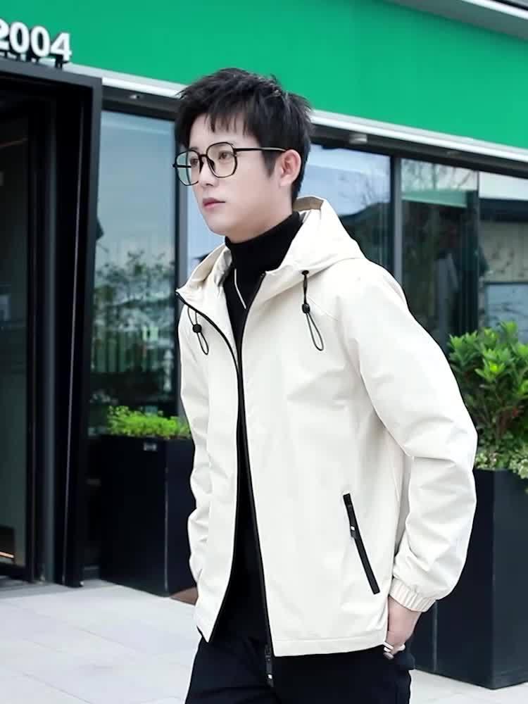 Men'S Heavy-Duty Fleece Jacket - Windproof Zip-Up Coat with Full-Zip Closure, Hooded Winter Coat for Cold Weather, Non-Stretch Fabric for Everyday & Formal Events