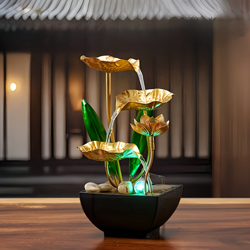 Gold Lotus Indoor Fountain Humidifier