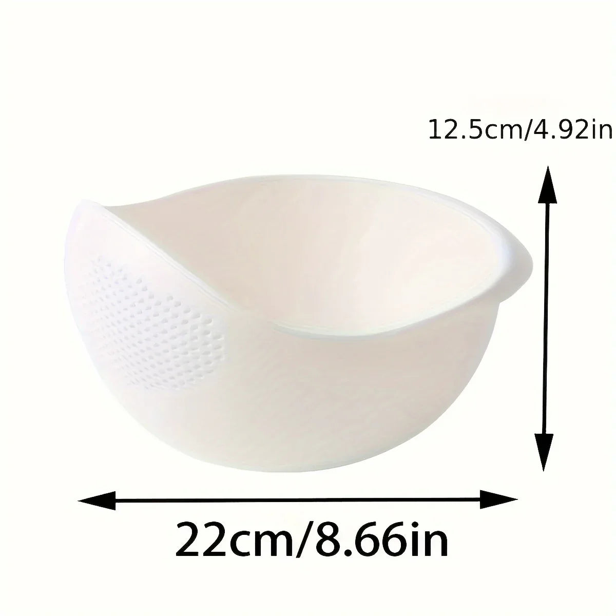 Montero Milan 1 Modern Plastic Multi-Purpose Kitchen Strainer - Fruit, Vegetable, Rice, and Grain Food Drain Basket - Kitchen Accessory Storage Basket