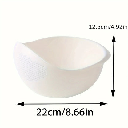 Montero Milan 1 Modern Plastic Multi-Purpose Kitchen Strainer - Fruit, Vegetable, Rice, and Grain Food Drain Basket - Kitchen Accessory Storage Basket