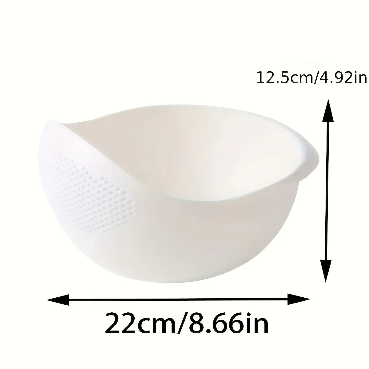 Montero Milan 1 Modern Plastic Multi-Purpose Kitchen Strainer - Fruit, Vegetable, Rice, and Grain Food Drain Basket - Kitchen Accessory Storage Basket