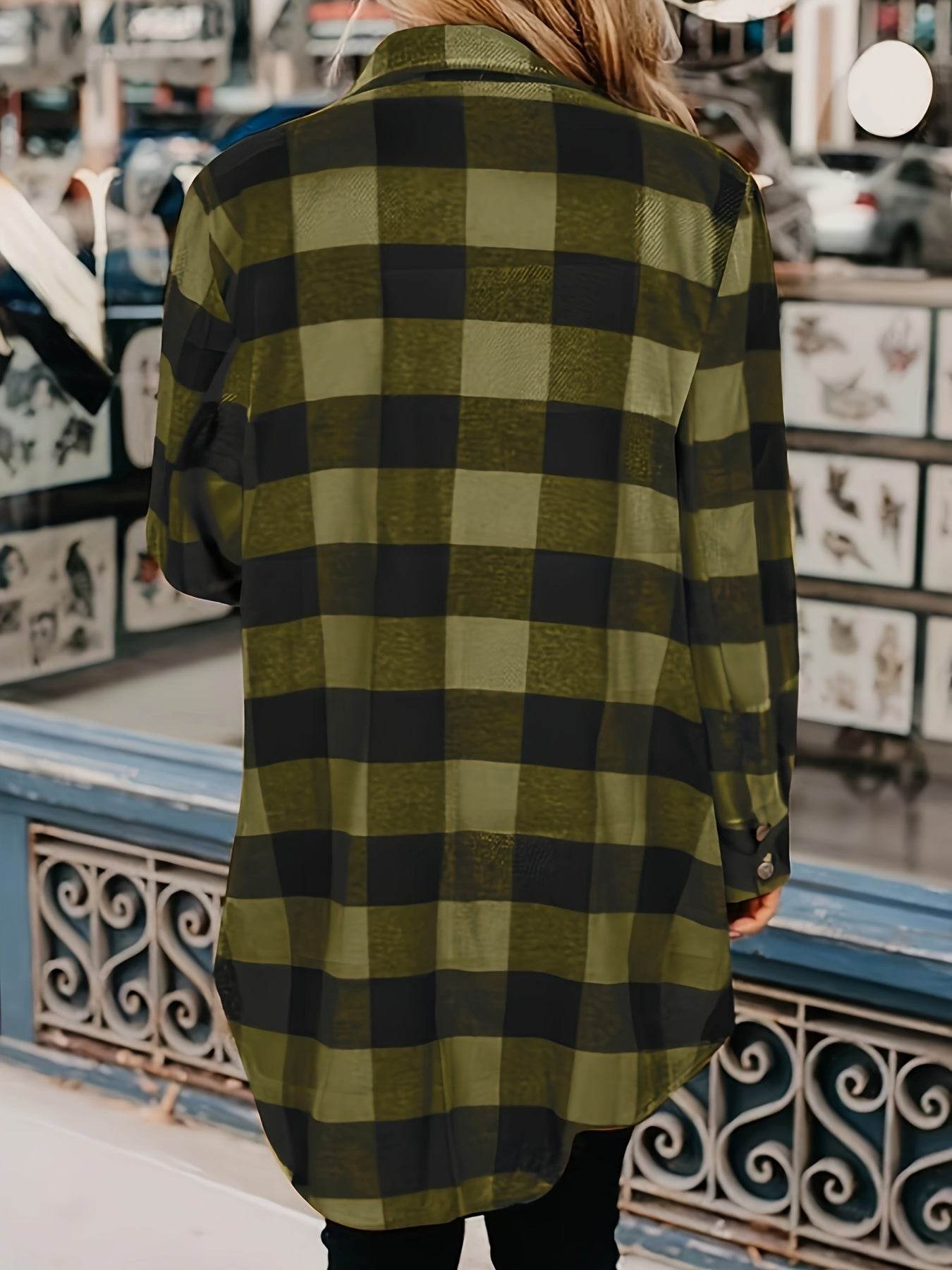 Relaxed Fit Plaid Shacket - Montero Milan