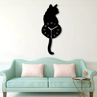 Charming Swinging Tail Kitten Clock for Any Room Decor - Montero Milan