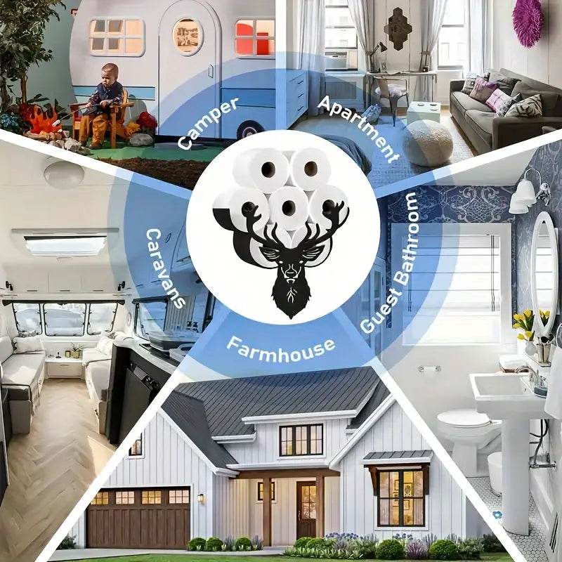 Deer Head Toilet Paper Holder Rack - Montero Milan