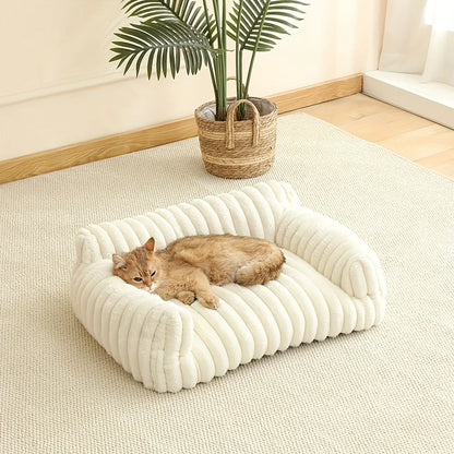 Comfortable Cat Sofa, Cute Soft Cat Bed, Breathable Cat House, Sleeping Basket for All Sizes of Cats, Suitable for All Seasons, Comfortable Pet Bed, Modern Pet Furniture