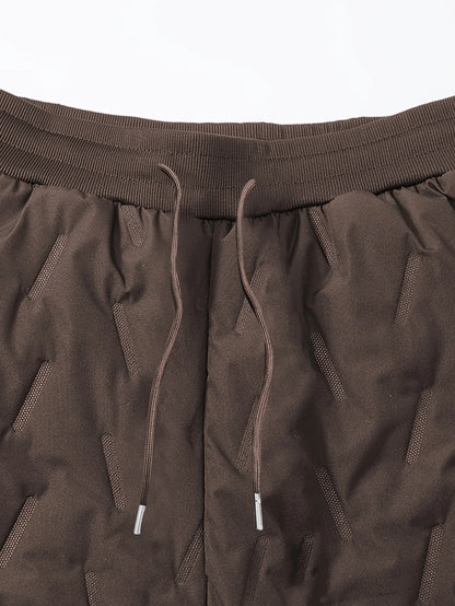 Men'S and Women'S Thickened Winter Jogger Pants with Plush Fleece Lining - Warm, Leak-Proof, Windproof, Adjustable Drawstring Waist, Zipper Pockets, Solid Color for Casual Home and Outdoor Use