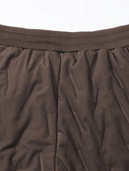 Men'S and Women'S Thickened Winter Jogger Pants with Plush Fleece Lining - Warm, Leak-Proof, Windproof, Adjustable Drawstring Waist, Zipper Pockets, Solid Color for Casual Home and Outdoor Use