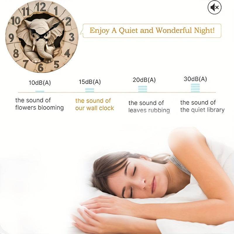 Creative Elephant Silent Wall Clock Ideal Home Decor - Montero Milan