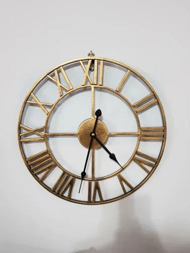 Classic Roman Numeral Metal Wall Clock - Montero Milan
