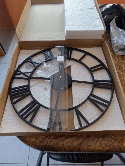 Classic Roman Numeral Metal Wall Clock - Montero Milan