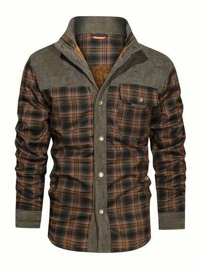 Fleece-Lined Plaid Jacket
