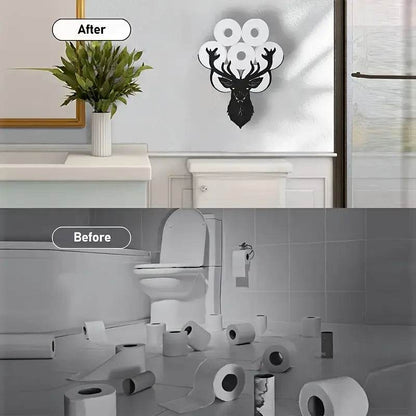 Deer Head Toilet Paper Holder Rack - Montero Milan