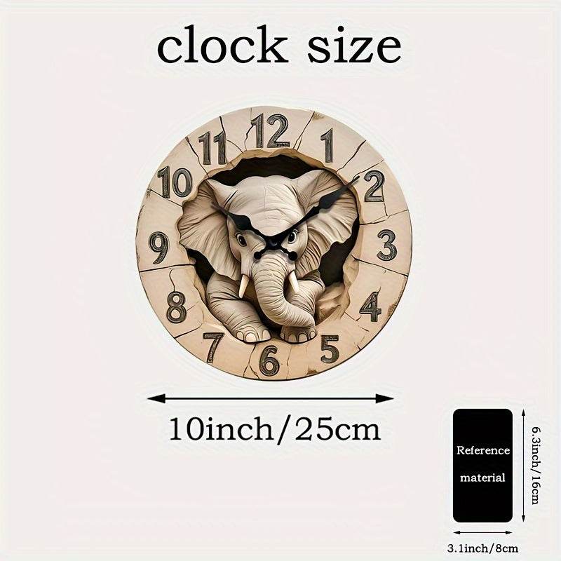 Creative Elephant Silent Wall Clock Ideal Home Decor - Montero Milan
